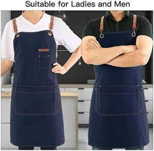 Elevate your cooking experience with the Genixart Chef Apron, featuring a cross-back design and cotton canvas material. Perfect for men and women, ideal for gardening, baking, or professional use. Get yours today!