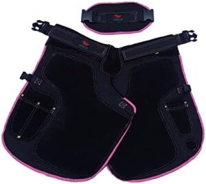 Upgrade your equestrian grooming experience with our premium blacksmith farrier apron. Genuine suede and full leather construction ensures durability. Perfect for men and women, adjustable design accommodates different body types.