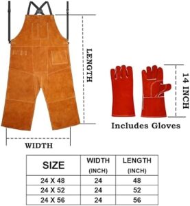 Protect yourself from sparks with the ANTAITHER Leather Welding Apron featuring a split leg design and heavy-duty construction. Perfect for men and women, ideal for DIY enthusiasts and professionals.