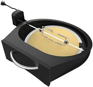 Discover the Onlyfire BRK-6064 BBQ Rotisserie Kit, perfect for large Big Green Egg ceramic grills. Enjoy effortless cooking with its pizza ring and adjustable rotisserie.