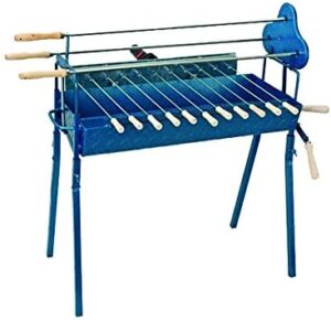 Discover traditional Cypriot BBQ with this authentic steel barbecue set, complete with free skewers. Enjoy outdoor gatherings in style with its large size and durable construction.