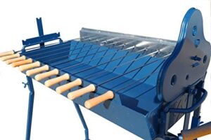 Discover traditional Cypriot BBQ with this authentic steel barbecue set, complete with free skewers. Enjoy outdoor gatherings in style with its large size and durable construction.