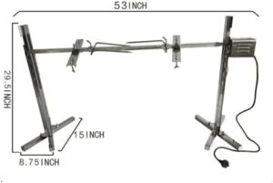 Here is the generated SEO meta description:

"Transform your outdoor cooking with this stainless steel rotisserie grill kit, perfect for BBQs and restaurants. Roast hogs, chicken, and more with ease. Get ready to sizzle!"