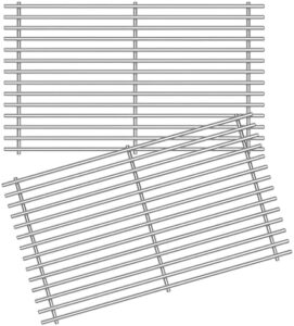 Upgrade your Weber Spirit grill with Secbinw 9MM stainless steel grates, perfect for searing meats. Two-pack replacement parts for E-210, E-220, S-210 and S-220 models, ideal for BBQ enthusiasts.