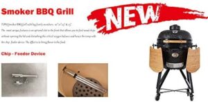 Mastering the art of grilling just got a whole lot easier with YNNI's KAMADO TQ0C23GR XL 23" Grill, featuring a chipfeeder for effortless smoke and ceramic construction for even heat distribution.