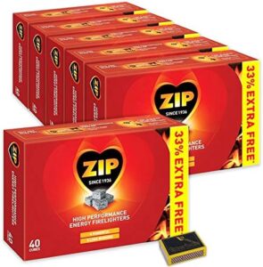 Get reliable fire starting with 48 packs of Zip High Performance Energy Block Firelighters, ideal for open fires, stoves, BBQs and Tigerbox Safety Matches. Enjoy long-lasting, powerful flames every time!