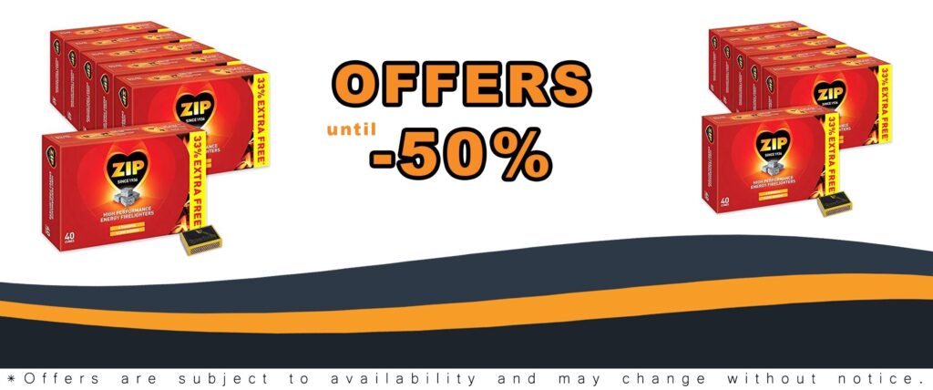 “48 X Packs of 40 Zip High Performance Energy Block Firelighters Long Burning Powerful Reliable for Open Fires Stoves BBQs and Tigerbox Safety Matches”