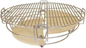 Here is the optimized meta description:

Master grilling with YNNI KAMADO's universal grill divide and conquer set, featuring 6 pieces including a pot holder, perfect for all grills with an external diameter of 25".