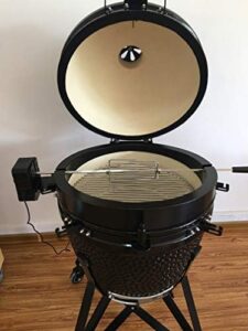 Here is the generated SEO meta description:

"Elevate your outdoor cooking with the YNNI KAMADO 25" Powered Stainless Steel Rotisserie, perfect for BBQs and grilling. Durable construction, UK plug compatible."