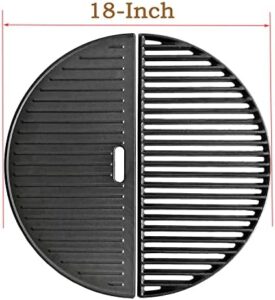 Boost your outdoor cooking with the Cmanzhi C6N992 2-Pack Cast Iron Grate for Kamado Joe and more, featuring durable iron construction and easy cleaning. Perfect for grilling and searing large meals.