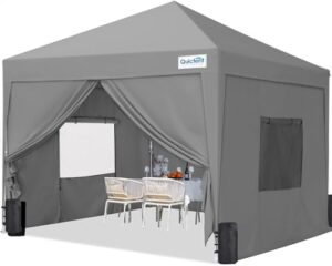 Unlock outdoor fun with the Quictent Pop Up Gazebo, featuring waterproof canopy and mesh windows. Perfect for events, camping or barbecues, with carry bag and sandbags included.