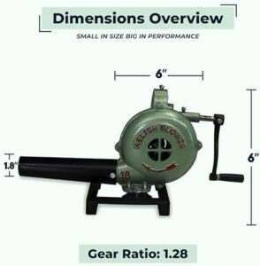 Here is the optimized meta description:

"Boost your blacksmithing skills with Simond Store's Hand Crank Blower, a manual mini blower for coal forge firepot BBQ and outdoor cooking. Perfect for camping or farrier use."