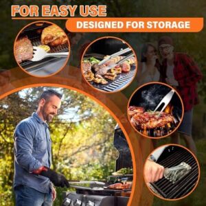 Elevate your grilling experience with Tivoli's 4PC BBQ tools set, featuring heavy-duty stainless steel spatula, clips, brushes, and forks with durable wood handles. Perfect for outdoor grill enthusiasts and dads alike.