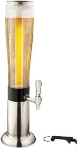 Discover the ultimate beverage dispenser for your home bar or tailgating party! This innovative accessory features a large capacity to hold 7 beer cans, an ice rod cooler, and a bottle opener. Perfect for margarita or mimosa gatherings.