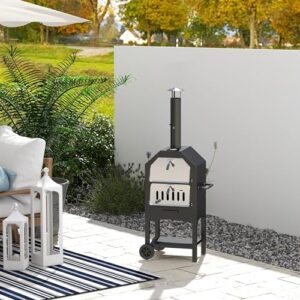 Here is the meta description:

"Indulge in backyard gatherings with the Outsunny 3-Tier Pizza Oven BBQ Grill. Features mesh shelf, thermometer handles and wheels for easy use. Perfect for garden parties and family cookouts."