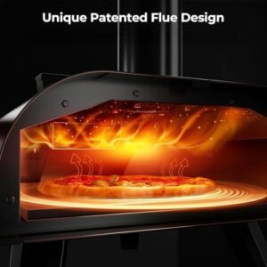 Cook up a storm with Big Horn Outdoors' portable pizza oven, ideal for camping trips or backyard gatherings. Features 12" cooking surface and wood pellet fueling system for a perfect crust every time!