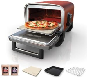 Here is the generated SEO meta description:

"Transform your outdoor cooking with the Ninja Woodfire Electric Outdoor Oven. 8-in-1 functionality, high-heat roasting, BBQ smoking and more. Includes pro-tray, pizza stone, wood pellets and scoop for perfect pizzas."