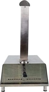 Here is the optimized meta description:

"Create gourmet pizzas at home with this superfast wood pellet oven, featuring portable stainless steel construction and smoker capabilities for outdoor garden BBQs."