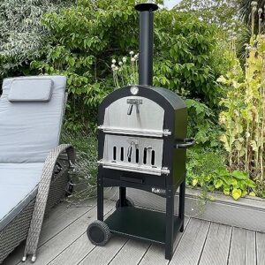Here is the generated SEO meta description:

"Enjoy backyard pizza parties with KuKoo's portable charcoal BBQ, featuring stainless steel construction, temperature gauge, and FREE accessories: peel, stone, and cutter. Perfect for outdoor gatherings."