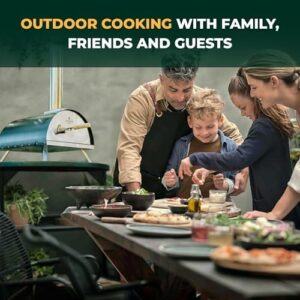 Cook up a delicious pizza experience outdoors with the Alfresco Chef Ember Wood Fired Pizza Oven, featuring a 12" portable design, pizza peel and compatibility for camping, grill, and smoker use.