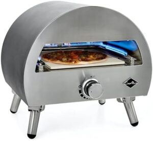Discover the Casa Mia Bravo 12-inch outdoor gas pizza oven, perfect for Father's Day. Quick heating, portable and built with stainless steel construction for a durable and long-lasting experience, backed by a 3-year guarantee.