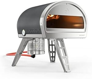 Here is the output:

"Create delicious pizzas at home with the ROCCBOX outdoor pizza oven. Includes professional grade peel, thermometer and safe touch silicone jacket. Propane gas fired with rolling wood flame design."