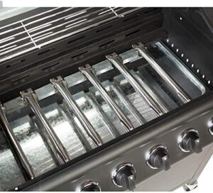 Discover the CosmoGrill Pro Deluxe 7 Gas Burner BBQ grill with steel warming rack, side-burner, temperature gauge, and weatherproof cover. Perfect for outdoor cooking enthusiasts.