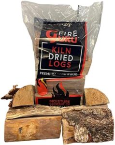 Perfect premium hardwood fire logs for outdoor use, kiln dried and under 20% moisture, ideal for log fire pit, chiminea, pizza oven, BBQ, or fireplace.