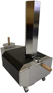 Cook authentic pizzas outdoors with Char Outdoors' handmade UK oven. Portable, stainless steel design features thermometer, peel, and pellets for a perfect wood-fired pizza night.