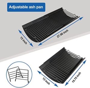 "Upgrade your charcoal grilling experience with the Uniflasy Adjustable Ash Pan, perfect for Chargriller and Oklahoma Joe's grills. Fit all models, adjustable size 15.75"-27.56". Ideal for a smoke-free cooking space."