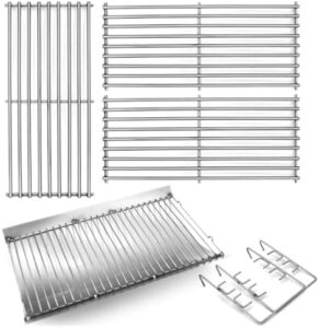 Upgrade your outdoor cooking experience with the Htanch fire grate hanger and ash drip pan, compatible with Chargriller models. Includes 3 cooking grid grates for perfect chargrilled meals.