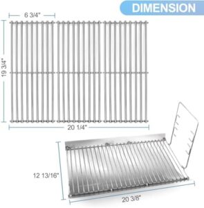 Upgrade your outdoor cooking experience with the Htanch fire grate hanger and ash drip pan, compatible with Chargriller models. Includes 3 cooking grid grates for perfect chargrilled meals.