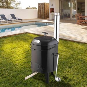 Here is the generated SEO meta description:

"Upgrade your outdoor cooking with the Strattore Goulash Pot, a 5in1 goulash cannon, enamelled kettle, and BBQ grill charcoal grill for 19L capacity. Perfect for outdoor field kitchen use."
