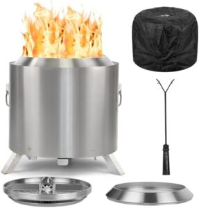 Here is the output:

"Enjoy campfires anywhere with this ZCCQ Smokeless Fire Pit, featuring foldable feet and a portable outdoor stove with removable ash pan, perfect for camping trips."