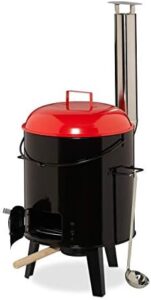 Unlock the perfect outdoor culinary experience with Relaxdays' enamelled pot featuring a 14L capacity and cooking grid. Ideal for camping trips or backyard gatherings, this durable black and red pot is a must-have for any outdoor enthusiast.