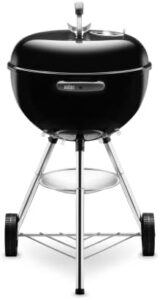 Discover the Bar-B-Kettle Charcoal Grill with 47cm grill area, porcelain-enamelled lid & bowl, tripod stand and wheels. Perfect for outdoor BBQs, features chromed grill grate and black finish.