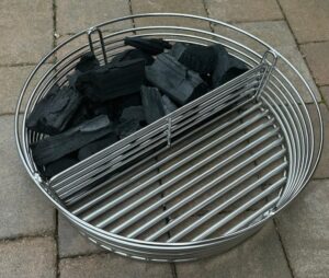Here is the optimized meta description:

"Upgrade your grilling experience with this Charcoal Basket For Weber Summit Kamado E6 - S6 WSK, featuring a removeable divider for customizable cooking space. Perfect for BBQ enthusiasts."