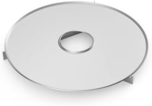 Elevate your grilling experience with the Stainless Steel Griddle Plate featuring a flat top grill plancha for Weber 22" Kettle Charcoal Grill, perfect for drum smokers, barrel grills and DIY UDS, Ø 25.6".