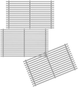 Enhance your grilling experience with 9MM stainless steel grill grates designed specifically for Weber Genesis II/LX series. Perfect replacement parts for E-410, E-435, S-410, and more. Upgrade your outdoor cooking today!