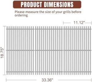 Enhance your grilling experience with 9MM stainless steel grill grates designed specifically for Weber Genesis II/LX series. Perfect replacement parts for E-410, E-435, S-410, and more. Upgrade your outdoor cooking today!