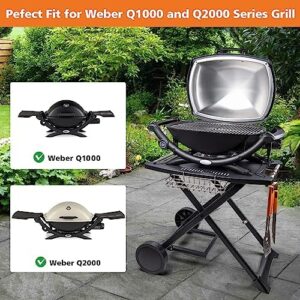 Elevate your outdoor BBQ game with the Portable Cart for Weber Q series, designed for effortless transport and storage. Perfectly suited for Q1200, Q1000, Q2200, Q2000, Q2400, and Ninja Woodfire OG700 Series gas grills.