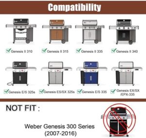 Upgraded your Weber Genesis grill with durable 18.75" stainless steel grates for optimal cooking performance and easy cleaning, perfect for Genesis II 300, LX 300, E&S 310, 315, 320, 325, or 335 series gas grills.