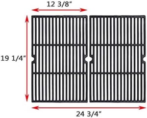 Upgrade your grilling experience with Sente Grill's porcelain-coated cast iron cooking grids, compatible with popular brands. Perfect for BBQ enthusiasts, this 2-pack offers durable, easy-to-clean performance.
