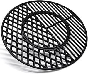 Here is the optimized meta description:

"Elevate your grilling experience with these premium cast iron grill cooking grates for Weber Master-Touch, 22.5" Charcoal Smoker and more - perfect for outdoor enthusiasts, ideal for searing juicy burgers and crispy steaks."
