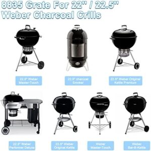Here is the optimized meta description:

"Elevate your grilling experience with these premium cast iron grill cooking grates for Weber Master-Touch, 22.5" Charcoal Smoker and more - perfect for outdoor enthusiasts, ideal for searing juicy burgers and crispy steaks."