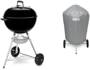 Here is the generated meta description:

"Upgrade your outdoor cooking with the Original Kettle E-5710 BLK EU kettle and grill cover, designed for 57 cm charcoal grills. Save big on this perfect pair!"