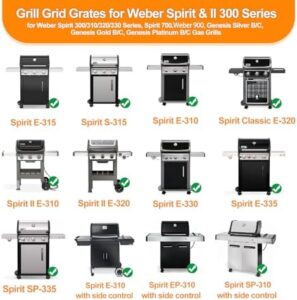 Elevate your grilling experience with Cast Iron Cooking Grates for Weber Gourmet BBQ System, compatible with Spirit I&II and Genesis models. Perfect replacement for 7638, 7639, 7525, and 7526.