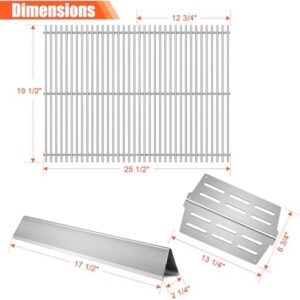 Here is the generated SEO meta description:

"Upgrade your Weber Genesis grill with these replacement grates, heat deflectors, and flavorizer bars. Perfect for E-310, E-320, E-330, S-310, S-320, S-330, EP-310, EP-320 models. Save big on your next BBQ!"