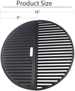 Upgrade your outdoor cooking experience with this replacement grate and griddle compatible with Kamado Joe Classic, Big Green Egg, and Weber Kettle charcoal models. Perfect for searing steaks, burgers, or veggies, with a large cooking surface and easy cleaning.