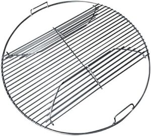 Upgrade your grilling experience with the 201 stainless steel hinged grill grate, compatible with Weber 22" charcoal grills. Perfect for kettle BBQ enthusiasts, this accessory features a durable construction and easy hinge design. Limited time offer: Get 10% off your purchase!